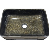 Раковина Марко Марио, 470х320х135, накладная на столешницу, прямоугольная, золотой вулкан