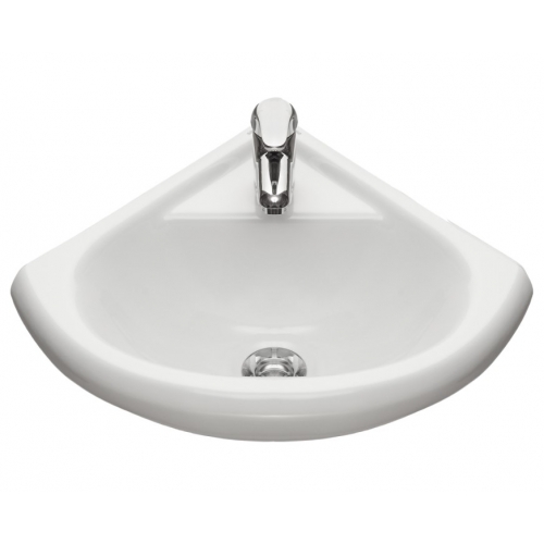 Раковина Santeri Радиан белая, угловая, подвесная, без перелива купить в интернет магазине Санрай73