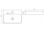 Раковина Aquatek 500х420х130, накладная на столешницу, прямоугольная, белый