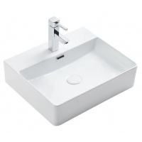 Раковина Aquatek 500х420х130, накладная на столешницу, прямоугольная, белый