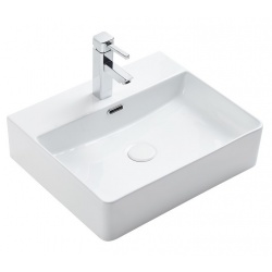 Раковина Aquatek 500х420х130, накладная на столешницу, прямоугольная, белый