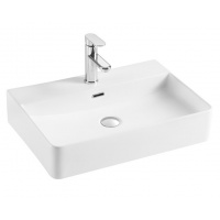 Раковина Aquatek 600х420х130, накладная на столешницу, прямоугольная, белый