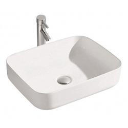 Раковина Aquatek Вега 500х390х130, накладная на столешницу, прямоугольная, белый