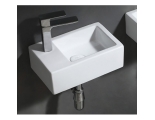 Раковина Azario 370х235х125 левая, подвесная, прямоугольная, белый