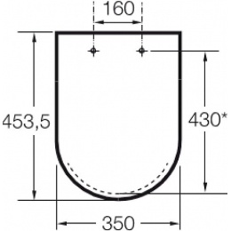 Крышка лакированная для унитаза c soft close GAP rimless (ТОЛЬКО ДЛЯ ПОДВЕСНОГО)