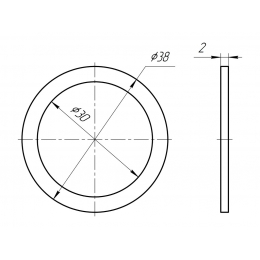 Прокладка плоская 32мм АНИ Пласт