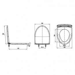 Сиденье для унитаза REAL A дюропласт с универ.креп(Волга,Бореаль,Сенатор,Capri,Prima)