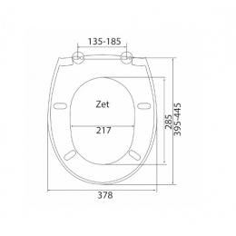 Сиденье для унитаза ZET А дюропл