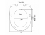 Сиденье для унитаза UNO PS полипроп с микролифтом (Акцент,Эко,Хит,Комфорт,Алькор,Бореаль)