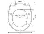 Сиденье для унитаза Wave W-SJC-4d  дюропласт, белый глянец, для Сенатор, Цезарь, Прима, Baltic