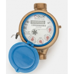 Счетчик воды мокроходный одноструйный DUX МСВ-15-110-mini + КМЧ без обратного клапана