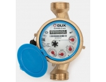 Счетчик воды мокроходный одноструйный DUX МСВ-20-130-mini (латунь), класс А/В + КМЧ без ОК