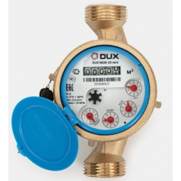 Счетчик воды мокроходный одноструйный DUX МСВ-20-130-mini (латунь), класс А/В + КМЧ без ОК