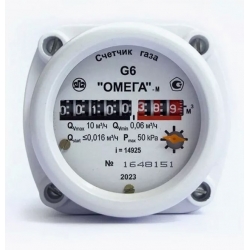 Счётчик газа Омега-М G-6 001/00, DN 20мм сварка РП