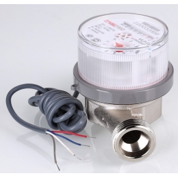 Счётчик воды Dy15мм Valtec VLF-15U-I L80мм, 1,5м3/ч, с импульсным выходом, без сгонов ХВС, ГВС