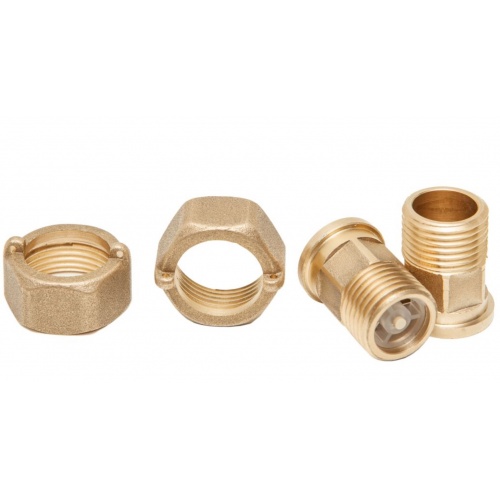 Комплект КМЧ-15-ОК для подключения счётчиков воды ДУ 15 мм c обратным клапаном ЭКО НОМ купить в интернет магазине Санрай73