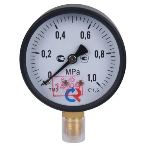 Манометр радиальный РОСМА ТМ-310P.00,  63мм, 1,0MPa, 1/4", класс 2.5 купить в интернет магазине Санрай73