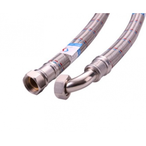 Гибкая подводка для воды угловая 1"вр х 1"вр, 1,0 м, Аквалюкс Гигант сталь нержавеющая купить в интернет магазине Санрай73