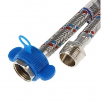 Гибкая подводка для воды 1/2"вр х 1/2"нр, 0,3 м, AquaKratos сталь нержавеющая АКv-201