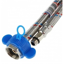 Гибкая подводка для воды 1/2"вр х М10нр(18мм), 0,4 м, AquaKratos сталь нержавеющая АКv-218