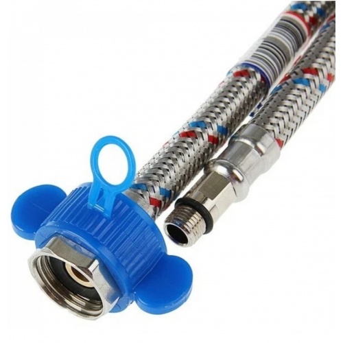 Гибкая подводка для воды 1/2"вр х М10нр(18мм), 0,6 м, AquaKratos сталь нержавеющая АКv-218 купить в интернет магазине Санрай73