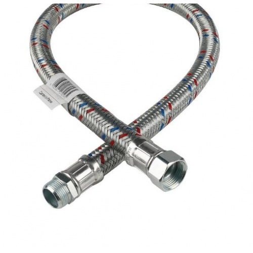 Гибкая подводка для воды 3/4"вр х 3/4"нр, 1,5 м, Stout сталь оцинкованная купить в интернет магазине Санрай73