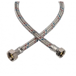 Гибкая подводка для воды 1/2"вр х 3/8"вр, 0,4 м, Stout сталь оцинкованная