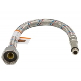 Гибкая подводка для воды 1/2"вр х М10нр, 0,3 м, VRT сталь нержавеющая