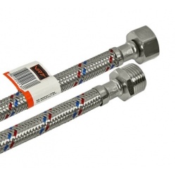 Гибкая подводка для воды 1/2"вр х 1/2"нр, 0,3 м, VRT сталь нержавеющая