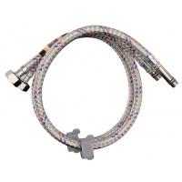 Гибкая подводка для смесителя пара 1/2"вр х М10нр, 0,9 м, Elghansa, усиленная, сталь нержавеющая