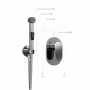 Встраиваемый комплект для биде со шлангом 120 см WasserKraft A11057