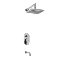 Встраиваемый комплект для ванны с изливом и верхней душевой насадкой WasserKraft A13028