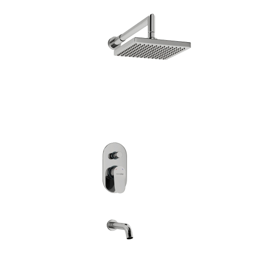 Встраиваемый комплект для ванны с изливом и верхней душевой насадкой WasserKraft A13028 купить в интернет магазине Санрай73