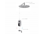 Встраиваемый комплект для ванны с изливом и верхней душевой насадкой WasserKraft A13030