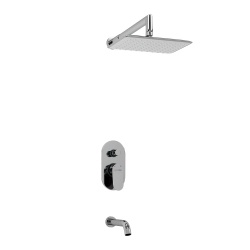 Встраиваемый комплект для ванны с изливом и верхней душевой насадкой WasserKraft A13031