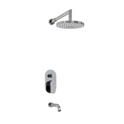 Встраиваемый комплект для ванны с изливом и верхней душевой насадкой WasserKraft A13029