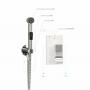 Встраиваемый комплект для биде со шлангом 120 см WasserKraft A010657WHITE