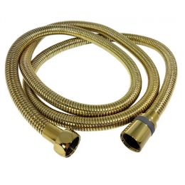 Шланг душевой GAPPO G45-6 усиленный в двойной оплетке, 150 см, вращение 360, золотой