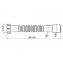 Гибкое соединение 1 1/4"гайка × 32/40 мм, длина 390-830мм Alcadrain A750