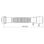 Гибкое соединение 1 1/2"гайка × 40/50 мм, длина 390-830мм Alcadrain A770