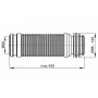Гофра для унитаза 90 × 100/120, длина 230-450мм Alcadrain M9006