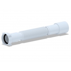 Гибкое соединение 1 1/2"гайка × 40/50 мм, длина 366-776мм, АНИ пласт K106