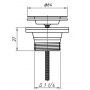 Выпуск для мойки 64мм чашка × 1 1/4"нр, АНИ Пласт M200