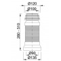 Гофра для унитаза 90/135 × 100/120, длина 280-510мм Styron STY-530-F