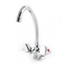 Смеситель для кухни Santrek Aqua 405 Classic SL503, двухвентильный, поворотный излив, хром