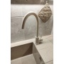 Смеситель для кухни ESKO Kitchen K45 Beige, высокий излив, однорычажный, гранитная крошка бежевый