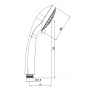 Лейка душевая LEMARK LM0223C, 3 режима, 80 мм