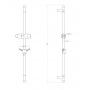 Штанга душевая Lemark LM8063C, с двойным крючком