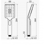 Лейка душевая Elghansa HAND SHOWER PK-017-Chrome, 3 режима, 80 х 110 мм