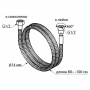 Шланг для душа Elghansa SHOWER HOSE SH006-New, растягивающийся 80-100 см, хром